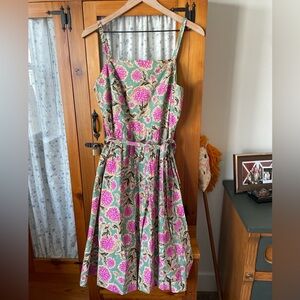 Princess Highway Green & Pink Floral Dress